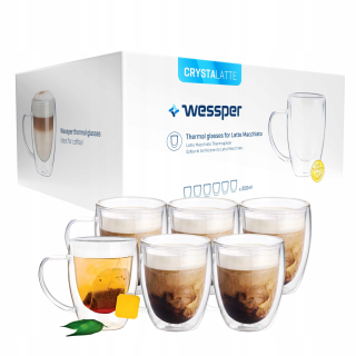 Wessper poháre na latte 350 ml 6 ks.